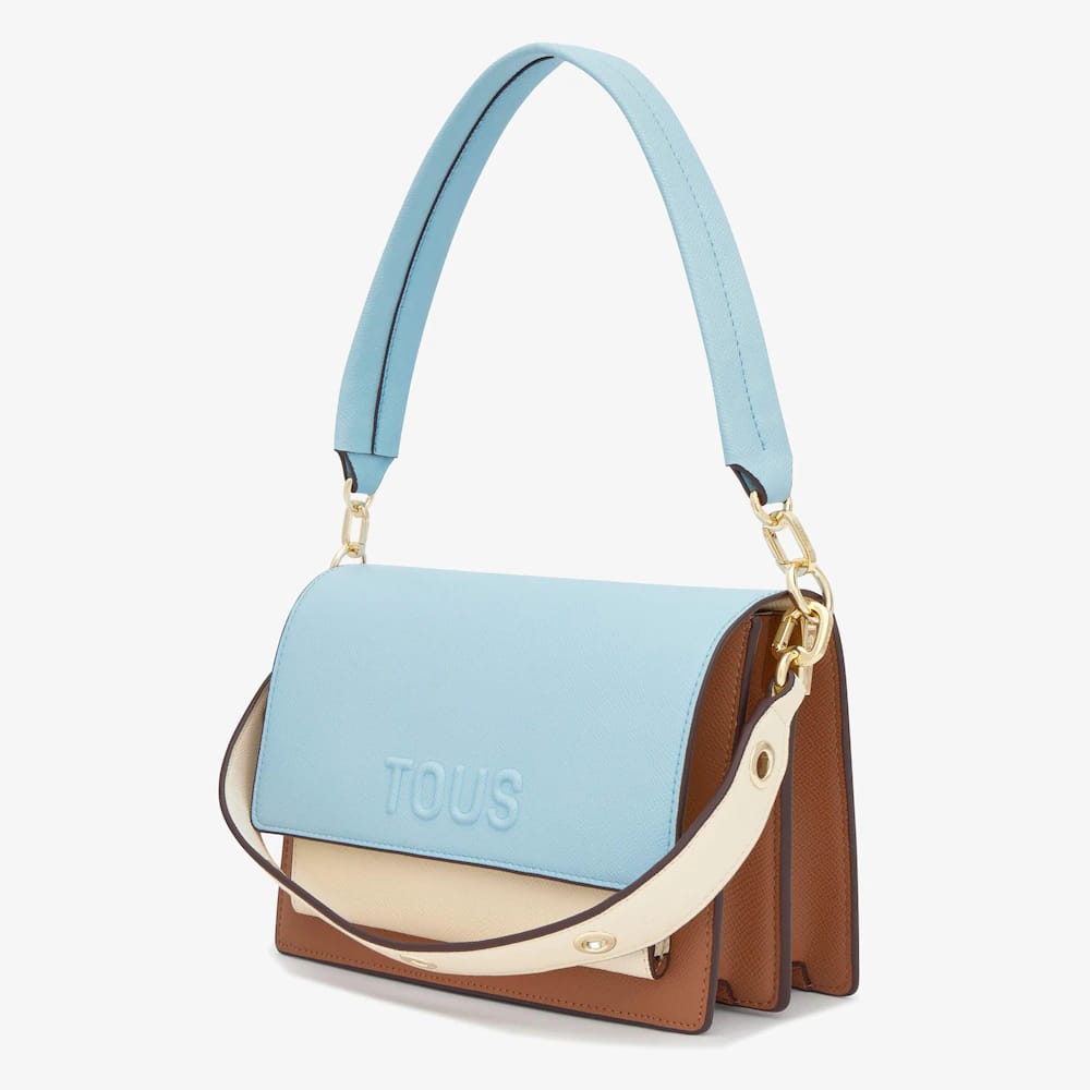 Mala de tiracolo média azul-céu TOUS Audree Saffiano