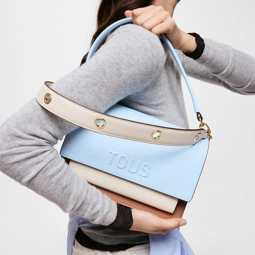 Mala de tiracolo média azul-céu TOUS Audree Saffiano